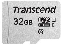 Карта памяти Transcend microSD 32GB C10 UHS-I R100/W20MB/s + SD TS32GUSD300S-A фото