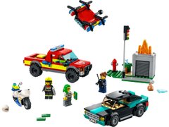 Конструктор LEGO City Пожежна рятувальна служба і поліцейське переслідування 60319 фото