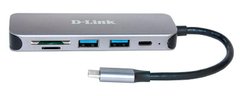 USB-Концентратор D-Link DUB-2325 2xUSB3.0, 1xUSB TypeC, 1xSD, 1x-microSD, USB TypeC DUB-2325 фото