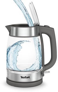 Tefal Электрочайник Glass Kettle, 1,7л, стекло, серый KI740B30 фото