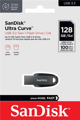 Накопитель SanDisk 32GB USB 3.2 Type-A Ultra Curve Black SDCZ550-032G-G46 фото