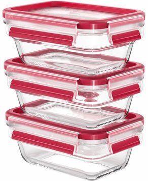Tefal Набір контейнерів Master Seal, 3 шт., скло, прозорий N1051110 фото