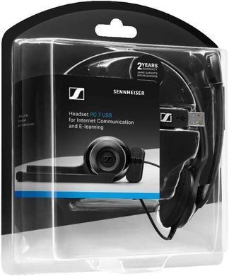 Epos Гарнитура компьютерная моно On-Ear PC 7 Chat, USB, однонаправленный, 2м, Черный 1000431 фото