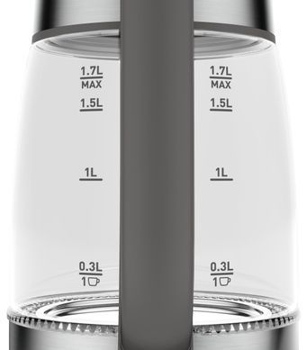 Tefal Электрочайник Glass Kettle, 1,7л, стекло, серый KI740B30 фото