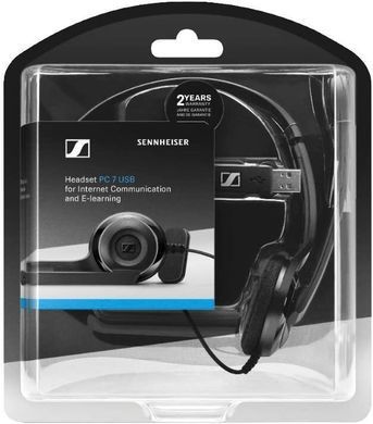 Epos Гарнитура компьютерная моно On-Ear PC 7 Chat, USB, однонаправленный, 2м, Черный 1000431 фото