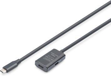Digitus Подовжувач USB 3.2 Gen1 Active Cable 5G, C/M-C/F, 10м, чорний DA-73109 фото