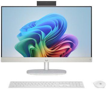 HP Комп'ютер персональний моноблок All-in-One 27" FHD IPS AG, AMD R7-350 AI, 32GB, F2TB, UMA, WiFi, кл+м, Win11, білий C31F6EA фото