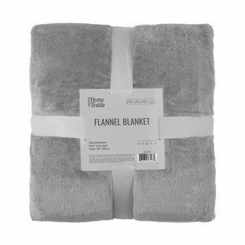 ARDESTO Плед Ardesto Flannel 160х200см, 100% поліестер, сірий світлий