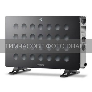 ARDESTO Конвектор CHH-2000MWF 20м2, 2000Вт, встр. вентилятор, мех. упр-ние, открытый нагрев. элемент, чёрный CHH-2000MBF фото