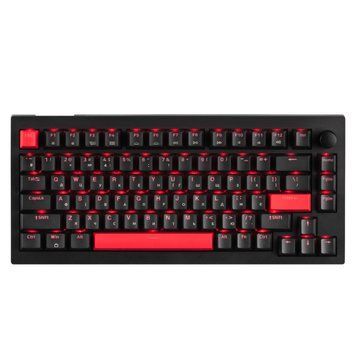 Lemokey Клавіатура механічна X4 84Key, Keychron Brown, USB-A, QMK/VIA, Hot-Swap, EN/UKR, Red led, чорний X4-A3-UA фото