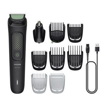 Philips Триммер універсальний Philips All-in-One Trimmer 3000 Series для лица, головы, тела, акум., насадок-9, сталь, черный MG3945/15 фото