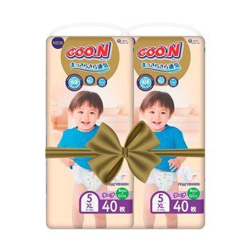 Підгузки GOO.N Premium Soft для дітей 12-20 kg (розмір 5(XL), на липучках, унісекс, 80 шт) 863226-2 фото
