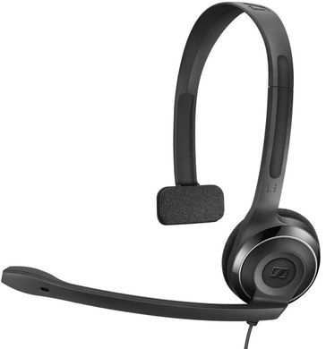 Epos Гарнитура компьютерная моно On-Ear PC 7 Chat, USB, однонаправленный, 2м, Черный 1000431 фото