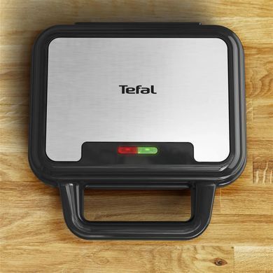 Tefal Мультимейкер UltraCompact 3in1 700Вт, тефлон, 3 пластини, корпус-метал, чорно-сірий SW383D10 фото