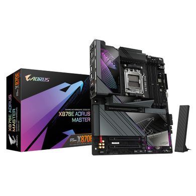 Gigabyte Материнская плата X870E AORUS MASTER sAM5 X870 4xDDR5 M.2 HDMI Typc-C ATX X870E_AORUS_MASTER фото