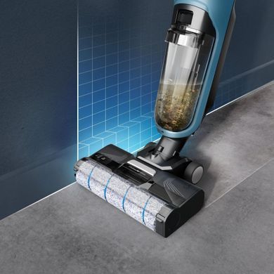 Rowenta Пилосос Rowenta безпровідний миючий X-Clean 2, 120Вт, конт пил -0.44л, конт для води-0.73л, автон. робота до 35хв, вага-5кг, НЕРА, чорно-блакитний GZ2271E0 фото