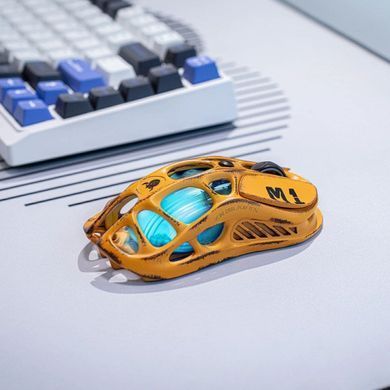 GravaStar Миша GravaStar Mercury M1 Pro, magnesium alloy body, BT/WL/USB-A, RGB, Battle-Worn Yellow GSM1PRO_YLW фото
