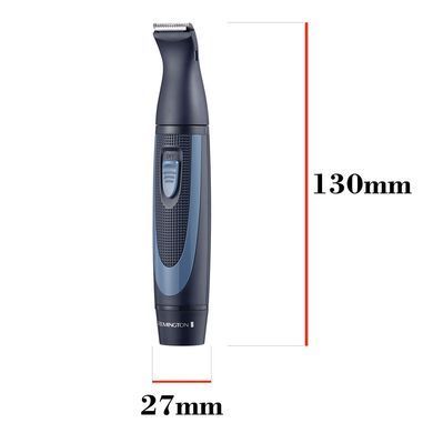 Remington Набір дорожній TRAVEL KIT, для бороди, вусів, носа та вух, насадок-3, чохол, гребінець, пінцет, кусачки, ножиці, сталь, чорно-синій NE3890 фото