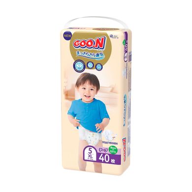Подгузники GOO.N Premium Soft для детей 12-20 кг (размер 5(XL), на липучках, унисекс, 40 шт) 863226 фото
