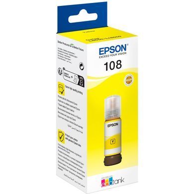 Epson Контейнер c чернилами 108 EcoTank L8050/L18050 yellow C13T09C44A фото