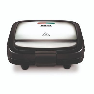 Tefal Сендвічмейкер Tefal Croc Time 700Вт, 1 пластина-гриль, корпус-пластик, чорно-сріблястий SM193D34 фото