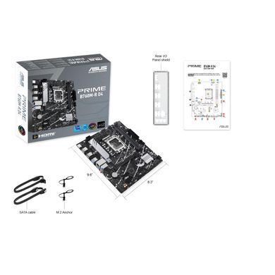 ASUS Материнcька плата PRIME B760M-R D4 s1700 B760 2xDDR4 M.2 HDMI mATX 90MB1HA0-M0EAY0 фото
