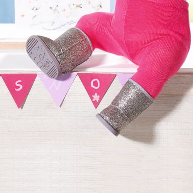 Обувь для куклы BABY BORN - СЕРЕБРИСТЫЕ САПОЖКИ 824573-1 фото