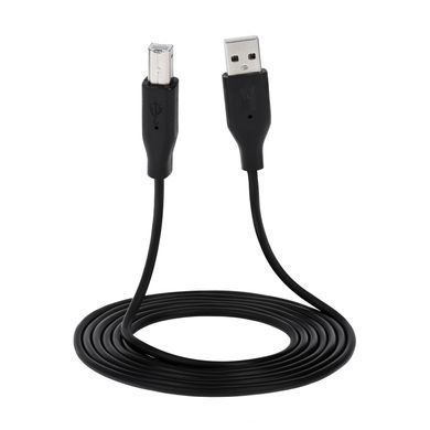 2E Кабель USB-A > USB-B синхронізації 1.8м, чорний 2E-W-3169m1.8 фото