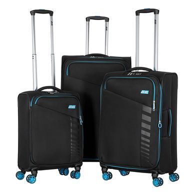 2E Набір валіз 2E, Trek, (L+M+S), TSA, 4 колеса, + 3 рюкзаки Cabin (2E-BPET-CABIN-BK), поліестр, чорний 2E-SPE-TREK-SET6-BK фото