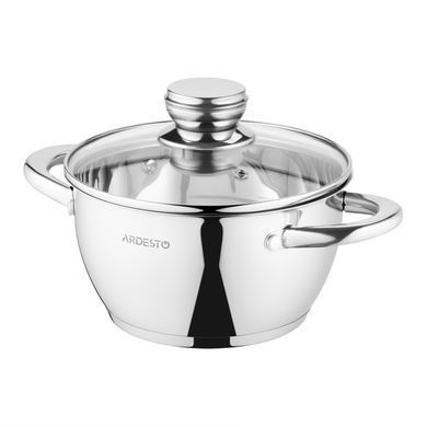 ARDESTO Кастрюля со стеклянной крышкой Gemini Lucca, 2.3л, нержавеющая сталь AR4323LC фото