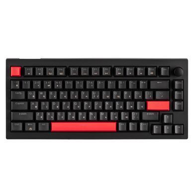 Lemokey Клавиатура механическая X4 84Key, Keychron Brown, USB-A, QMK/VIA, Hot-Swap, EN/UKR, Red led, чорний X4-A3-UA фото