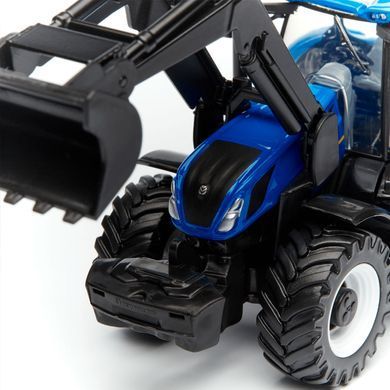 Модель серии Farm - ТРАКТОР NEW HOLLAND T7.315 с фронтальным погрузчиком (синий, 1:32) 18-31632 фото