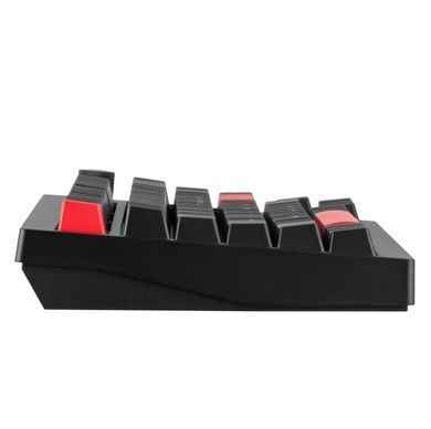 Lemokey Клавиатура механическая X4 84Key, Keychron Brown, USB-A, QMK/VIA, Hot-Swap, EN/UKR, Red led, чорний X4-A3-UA фото