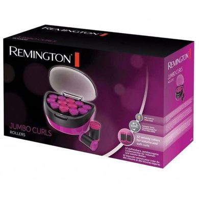 Remington Термо бігуді Jumbo Curls, 600Вт, D-36,41mm, 12шт, іонізація, кондиціонування, рожевий H5670 фото