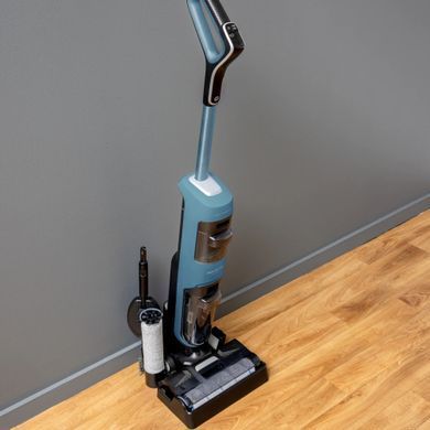 Rowenta Пилосос Rowenta безпровідний миючий X-Clean 2, 120Вт, конт пил -0.44л, конт для води-0.73л, автон. робота до 35хв, вага-5кг, НЕРА, чорно-блакитний GZ2271E0 фото