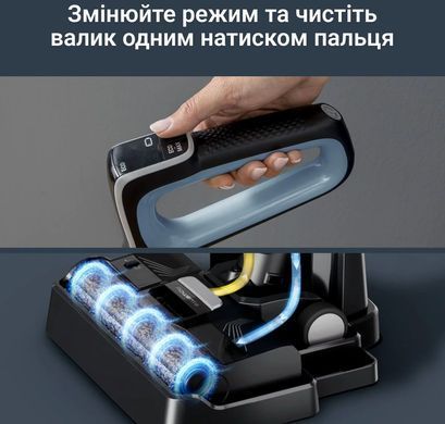 Rowenta Пилосос Rowenta безпровідний миючий X-Clean 2, 120Вт, конт пил -0.44л, конт для води-0.73л, автон. робота до 35хв, вага-5кг, НЕРА, чорно-блакитний GZ2271E0 фото
