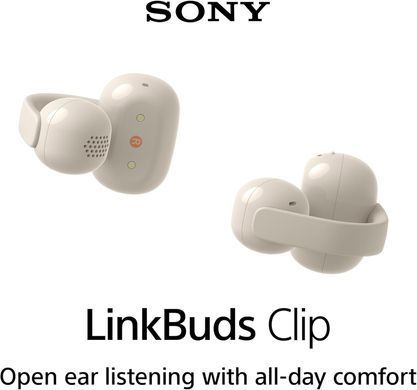 Sony Навушники TWS Sony LinkBuds Clip BT 5.3, IPX4, SBC, AAC, Mic, Бежевий WFLC900C.E фото