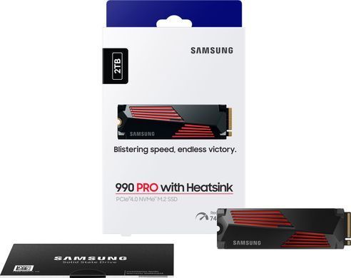 Samsung Твердотельный накопитель SSD M.2 2TB PCIe 4.0 990PRO + радиатор MZ-V9P2T0GW фото
