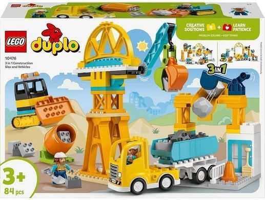 LEGO Конструктор LEGO DUPLO Town 3-в-1 Будівельний майданчик і техніка 10476 фото