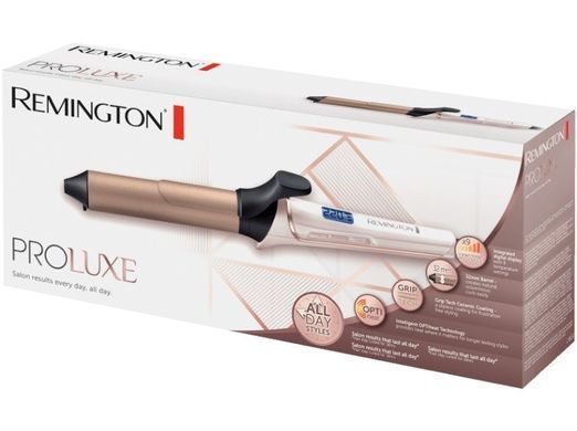 Remington Плойка ProLuxe, 54Вт, темп.режимів-11, D -32mm, 120-210С, дисплей, кераміка, рожево- золотий CI9132 фото