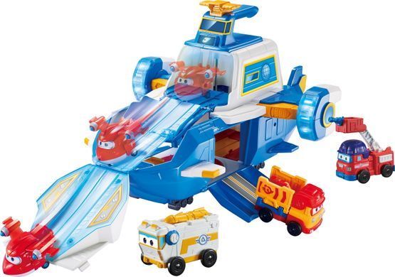 Super Wings Игровой набор Supercharge Air Moving Base, Воздушная База, свет, звук EU740831 фото