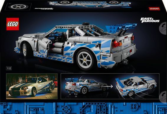 LEGO Конструктор LEGO Technic Подвійний форсаж Автомобіль Nissan Skyline GT-R (R34) 42210 фото