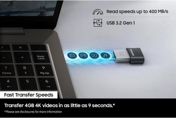 Samsung Накопичувач Samsung 512GB USB 3.1 Type-A Fit Plus MUF-512AB/APC фото