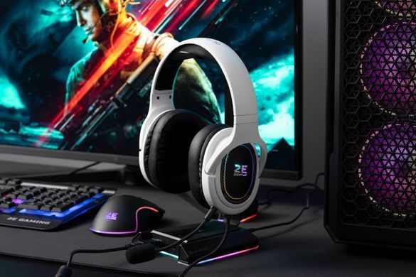2E Gaming Гарнитура игровая HG330, 7.1, USB-A, RGB, 2м, белый 2E-HG330WT-7.1 фото