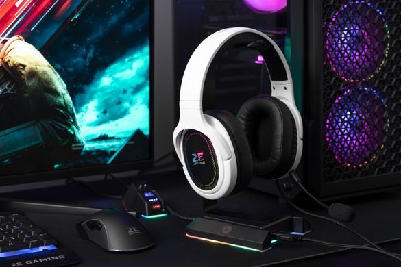 2E Gaming Гарнитура игровая HG330, 7.1, USB-A, RGB, 2м, белый 2E-HG330WT-7.1 фото