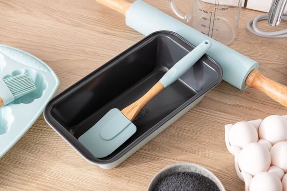 ARDESTO Лопатка Tasty Baking, 26.7см, силикон, дерево, голубой
