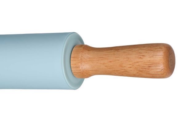 Скалка для теста Ardesto Tasty baking, голубой, 43,5 см, силикон, дерево. AR2323T фото