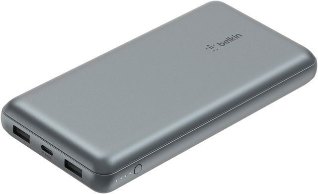 Belkin Акумулятор портативний літій-іонний Power Bank 20000мА&middot;год, 15Вт, 2хUSB-A/USB-C, cірий BPB012BTGY фото
