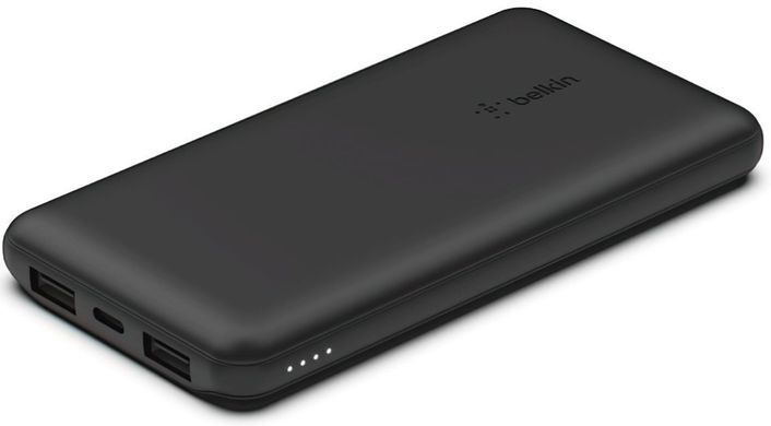 Belkin Аккумулятор портативный литий-ионный Power Bank 10000mAh, 15W Dual USB-A, USB-C, black BPB011BTBK фото