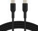 Belkin Кабель USB-C > USB-C заряджання/синхронізації 1м, 60Вт, Type-C, плетений, чорний
